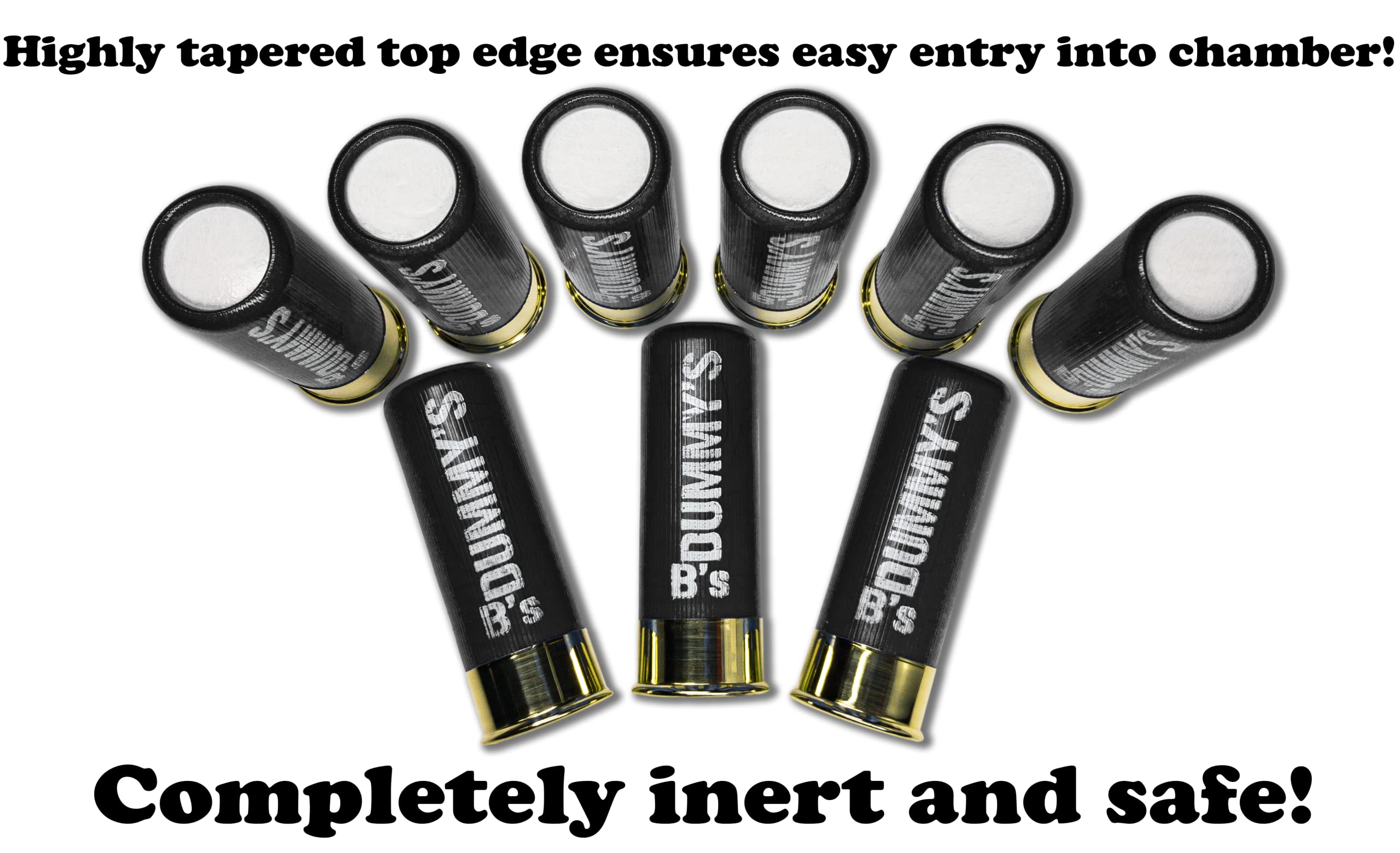 B-Unique Enterprises, Inc. B's Dry Fire Snap Caps - Dummy 12 Gauge Training Caps (12 Ga Black 2 ¾”)