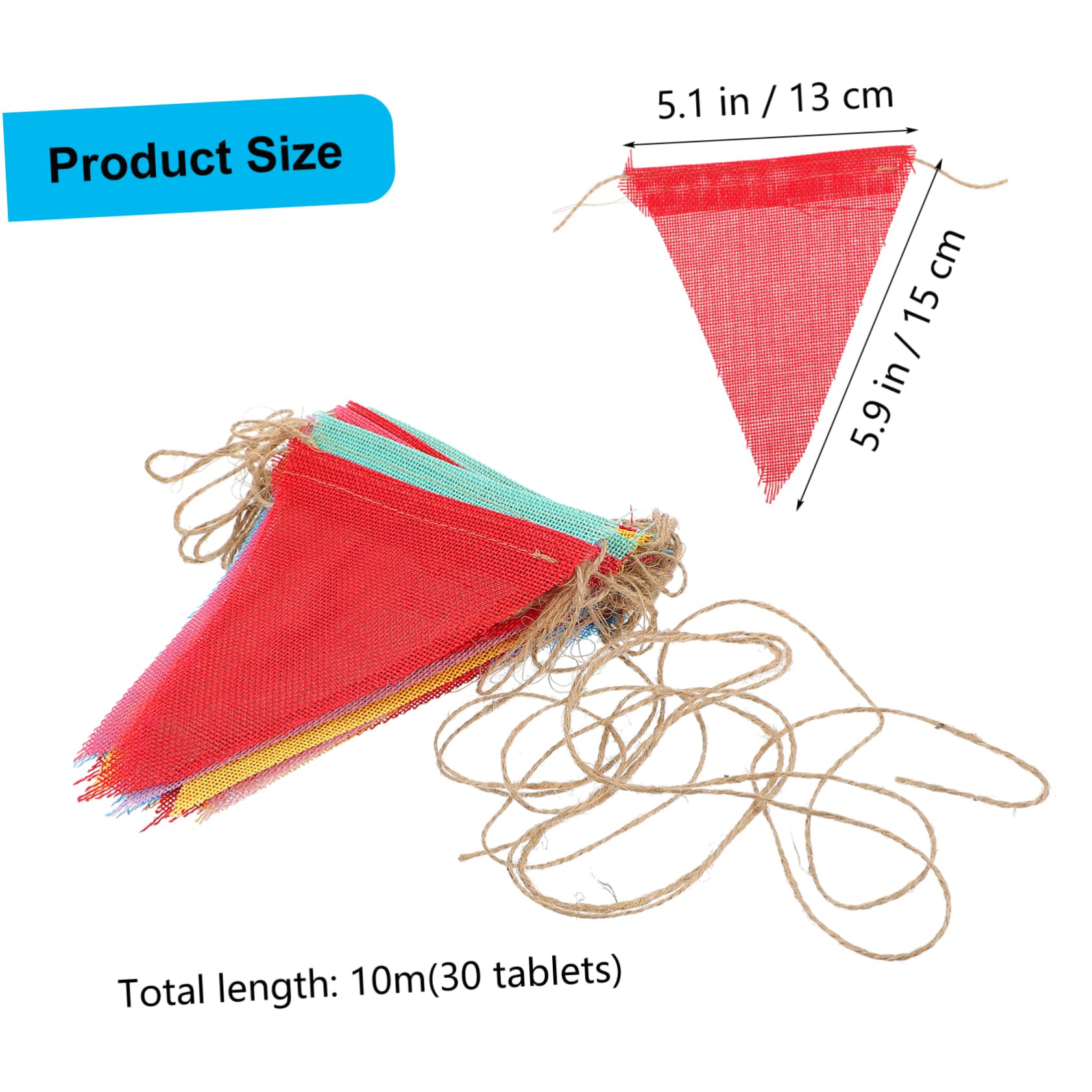 TOPBATHY 4packungen Buntes Wimpelbanner Aus Leinenimitat Lange Wimpelkette Für Hochzeiten Partys Und Feste Wiederverwendbar Farbenfroh Dekorativ Für Innen Und Außenbereiche