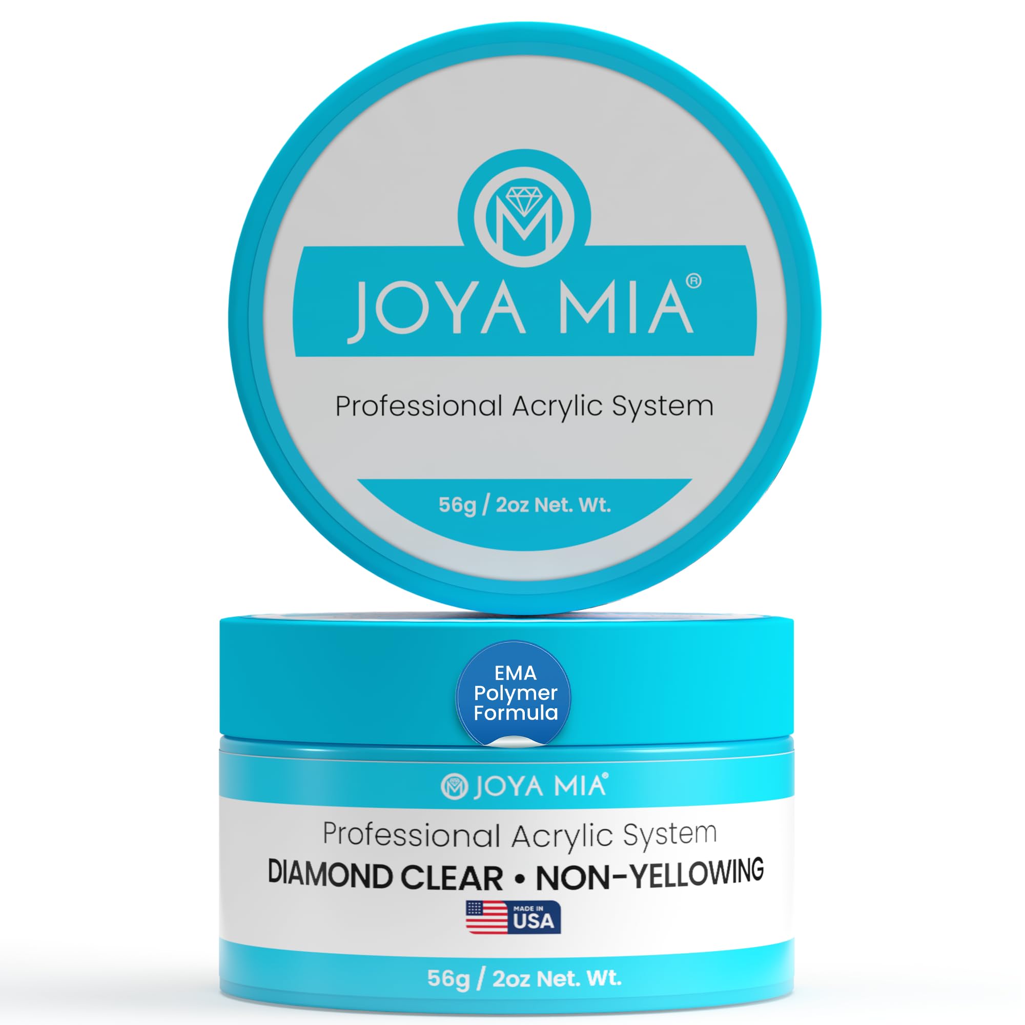 Joya Mia Acrylic Powder for Nails, MMA-Free, Super Adhesion Professional Powder for Flawless & Long-Lasting Nail Enhancements, Easy Application,
