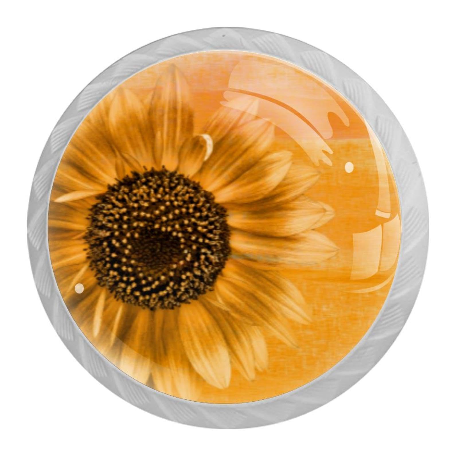 Tqmspg Multi07 4 Pieces Drawer Pulls Sunflowers Door Knobs Dresser Handles For Kitchen Wardrobe Cupboard Hardware Furniture