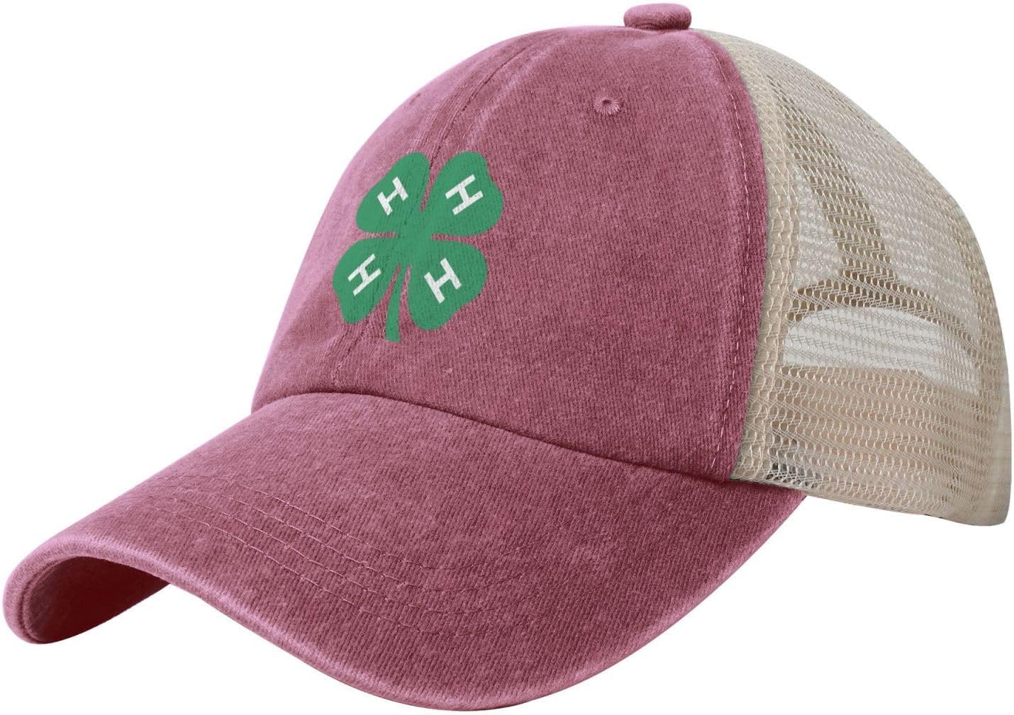 Running Caps 4-H Clover Quick Dry Dad Caps Classic Men's Hats for Sports Running Workouts