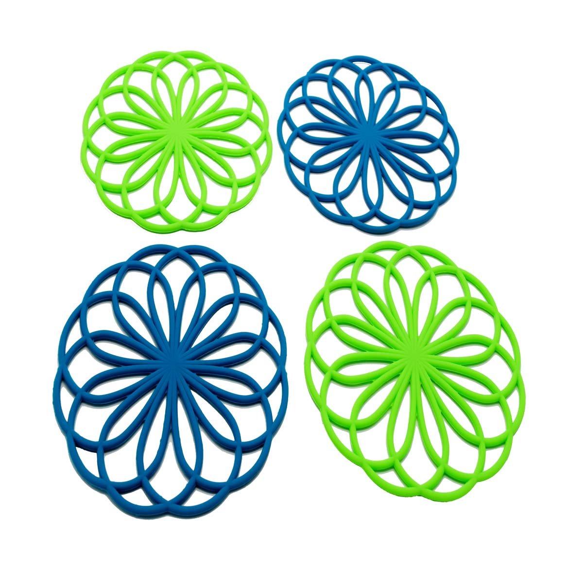 Snyter – Flexible Round Shape Silicone Hot Pad, Dining Table Coaster - Pack of 4