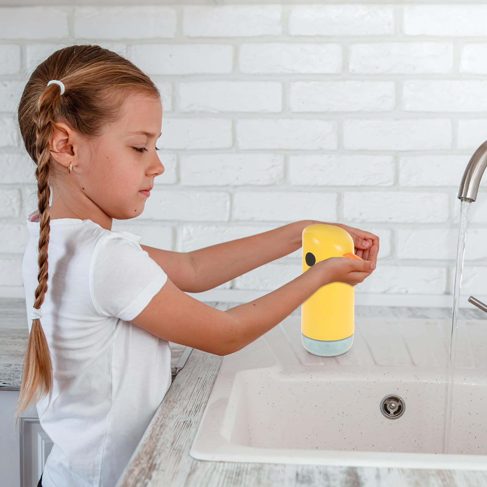 ifundom Dispensador de Jabón Automático Amarillo de 220ml Abs