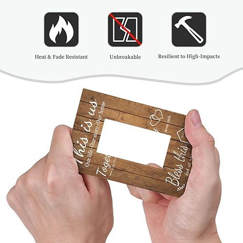 Miniatura 6 de Cubierta de interruptor de luz marrón para el hogar, 1 banda, placa decorativa de pared para cocina, dormitorio, baño, accesorios de decoración