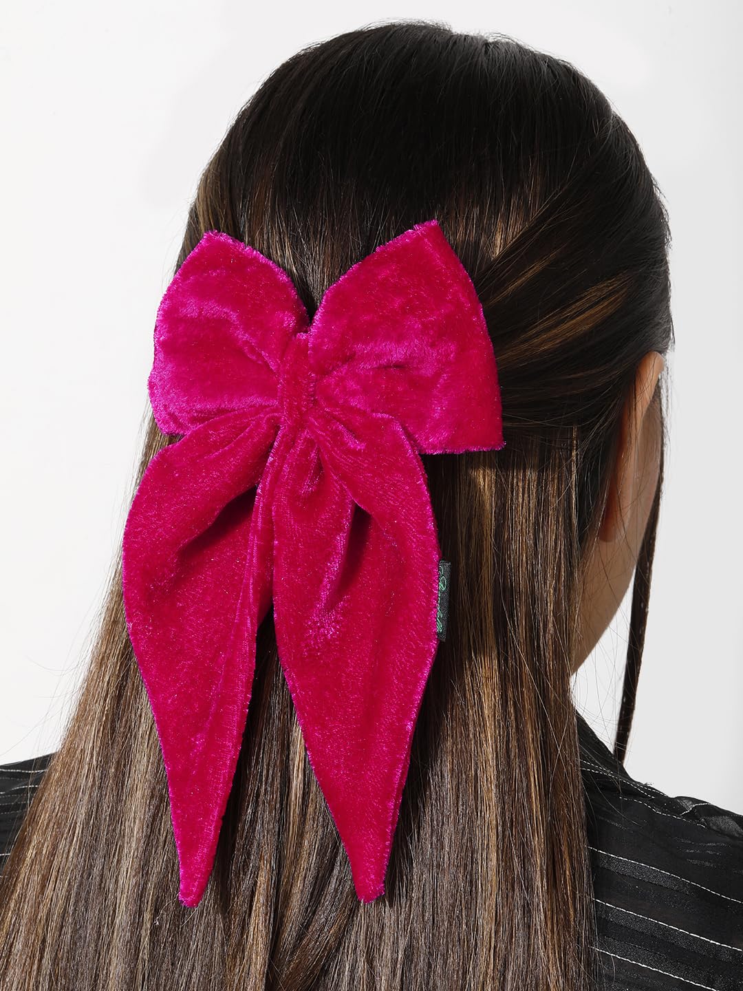 Arendelle Velvet Long Tail Bow in Pink | Bow Hairpin clip for Women and Girls | Anti-Hair Breakage Hairclips [ABW025] (B0CVX4NZNX) Amazon Price History, Amazon Price Tracker