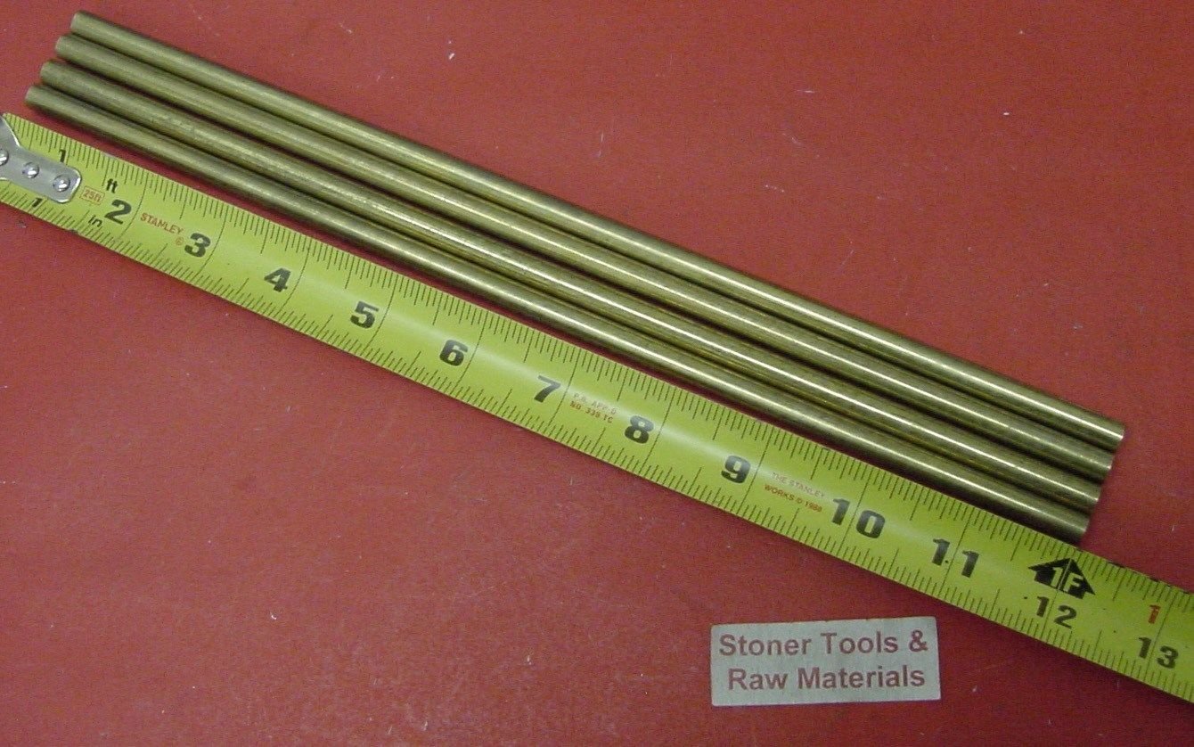 4 Varillas De Latón Redondas – 5mm X 200mm, Para Proyectos De Bricolaje, Modelismo Y Artesanía