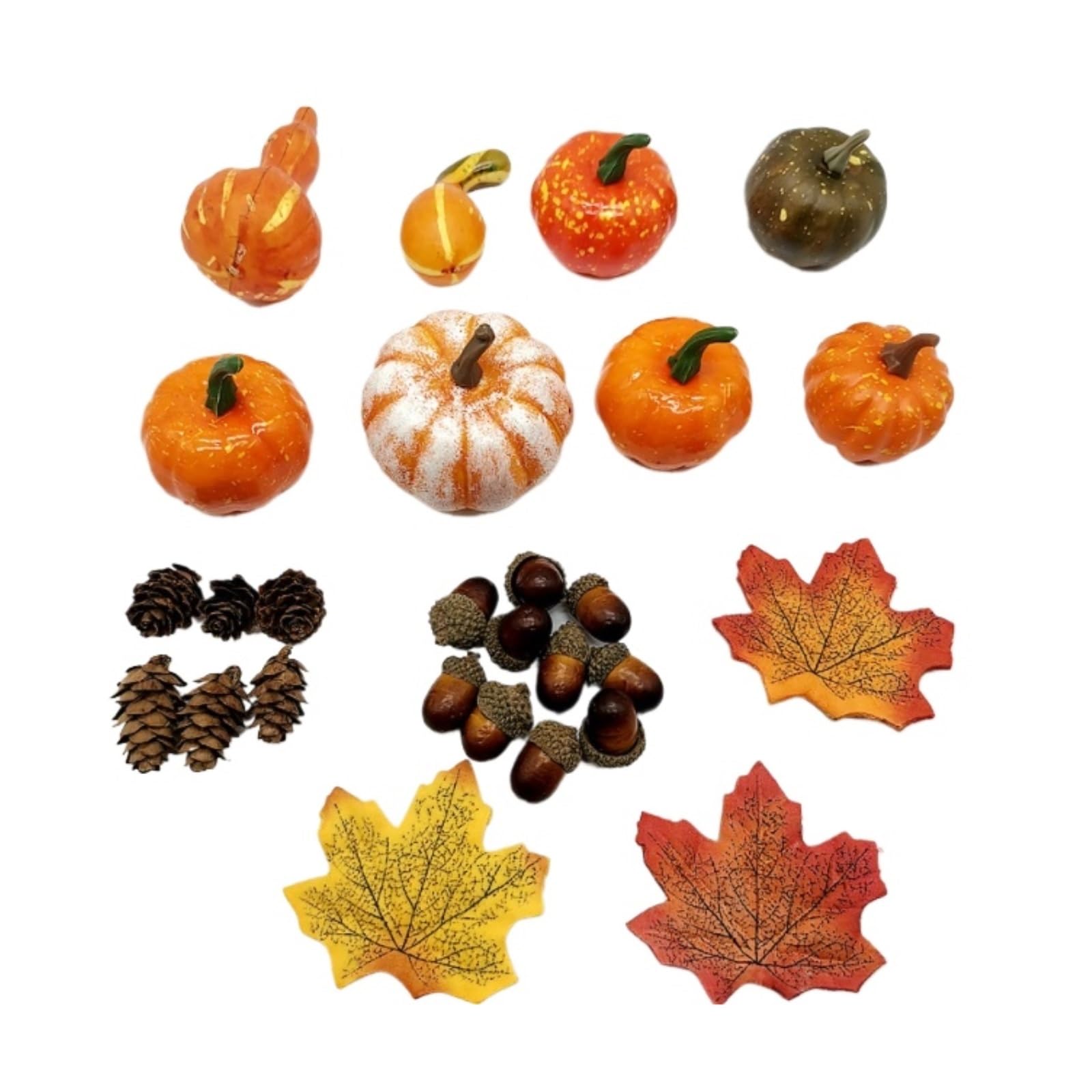 Decorativi Frutta Finta Artificiali Set di Decorazioni Miste da 13 Pezzi Zucca Artificiale, Frutta E Verdura Finte Casa Cucina Modello