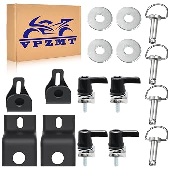 Fasteners Hard Saddle Bags Mounting Pin Stud Bolts +Saddlebag Lock Hardware Bolt Kit/Theft Deterrent Lever Locks Mounting Hardware Screws Accessories for Harley Touring 2008-Dow