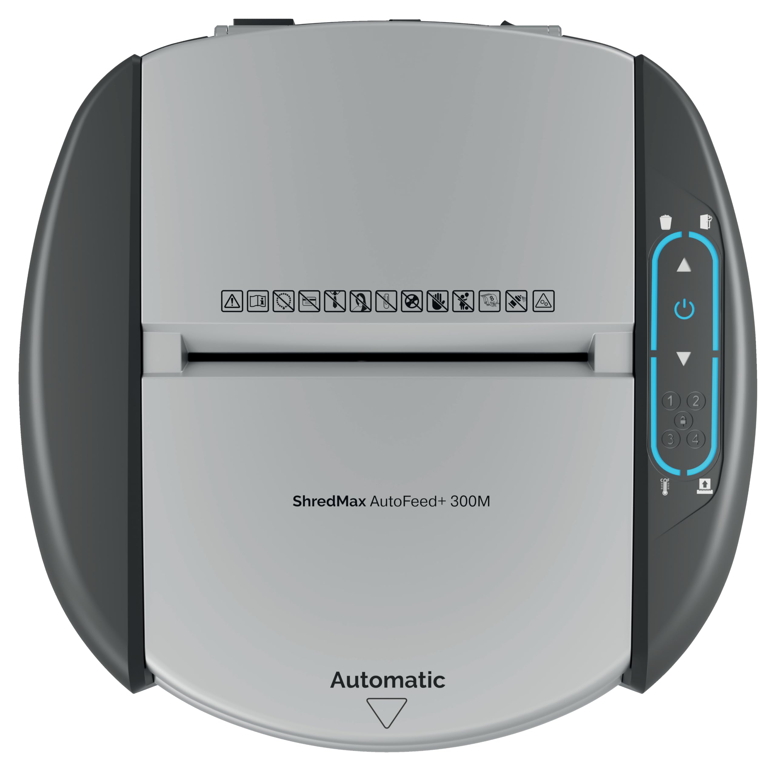 Rexel ShredMax AutoFeed+ 300M niszczarka mikrościnek P5, 300 kartek | Biuro i praca w domu, ochrona RODO, Bin Rotation, <55 dBA, 60 min pracy ciągłej, pojemnik 25 l, kółka, A4