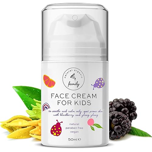 Crema Facial Hidratante Suave para Niños y Preadolescentes  Nutritiva y Calmante para Todo Tipo de Piel  Ingredientes Naturales Ácido Hialurónico y