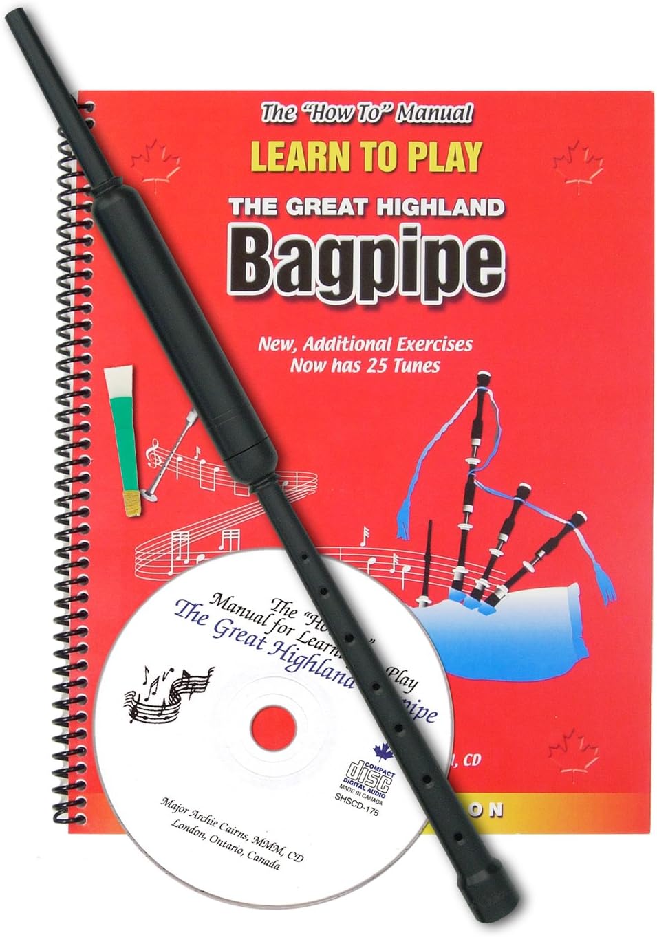Learn to Play Bagpipes Kit by Major Archie Cairns