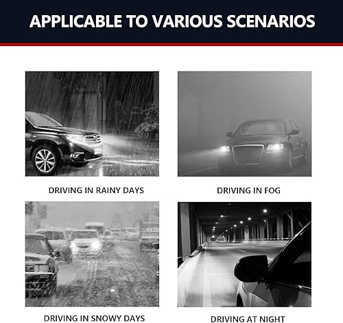 Miniatura 6 de 2 bombillas LED H8H11 para automóvil, 2828-20SMD DC 12V 1000LM 100W de alta potencia 360 iluminación lámpara antiniebla, foco de vida útil 50000H,