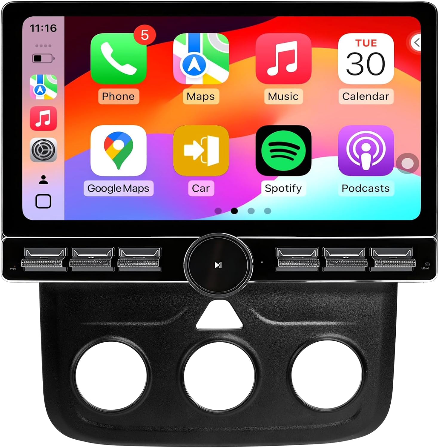 Car Radio for Dodge RAM 1500 2500 3500 2013-2018, Android 13 Wireless CarPlay Android Auto, 10 Inch Head Unit HD Screen, QLED/Bluetooth/SWC/GPS/AM/FM/RDS/Wifi/1080P Backup Camera (Mi-4+64)