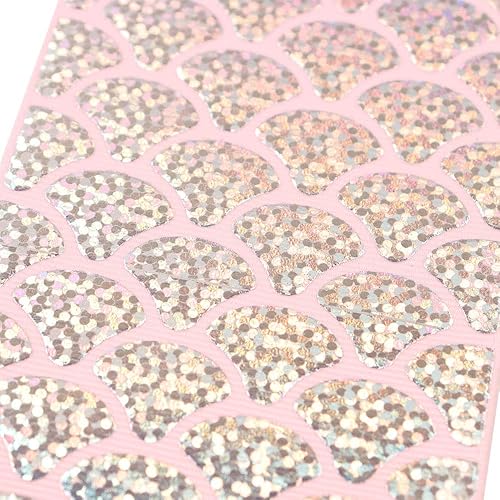 Miniatura 9 de Tvoip Cinta láser colorida impresa de sirena de 1 pulgada de 0.984 in, 10 yardas, materiales hechos a mano, decoración de fiesta de boda, cinta