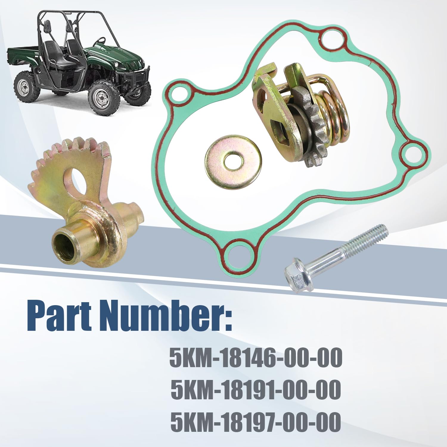 Gearshift Fan Gear Driven Compatible with Yamaha Grizzly 660 2002-2008 Compatible with Yamaha Rhino 660 2004-2007 Replaces 5KM-18146-00-00 5KM-18191-00-00 5KM-18197-00-00