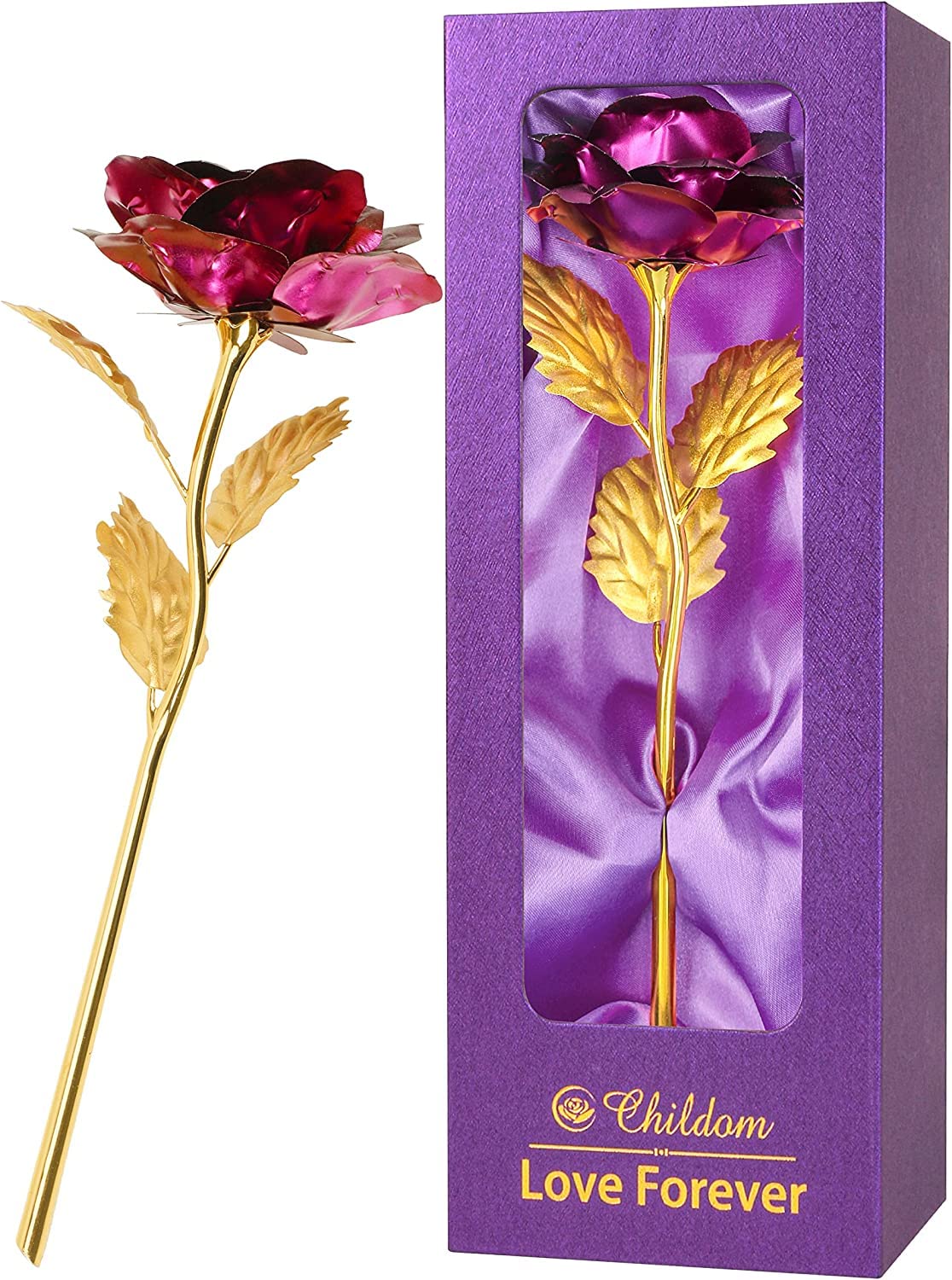 Roses Gifts for Girls,Rose Flower for Her, Mom, Birthday Xmas, I Love You, Anniversary, for Wife Gifts. (Lite Purple)-image-0