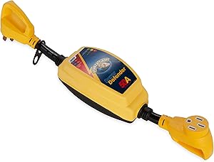 Camco Power Grip RV 50-Amp Voltage & Surge Protector - Features Integrated Surge Protection of Up to 4,200 Joules & Diagnostic LEDs Indicate Wiring Faults (55306)