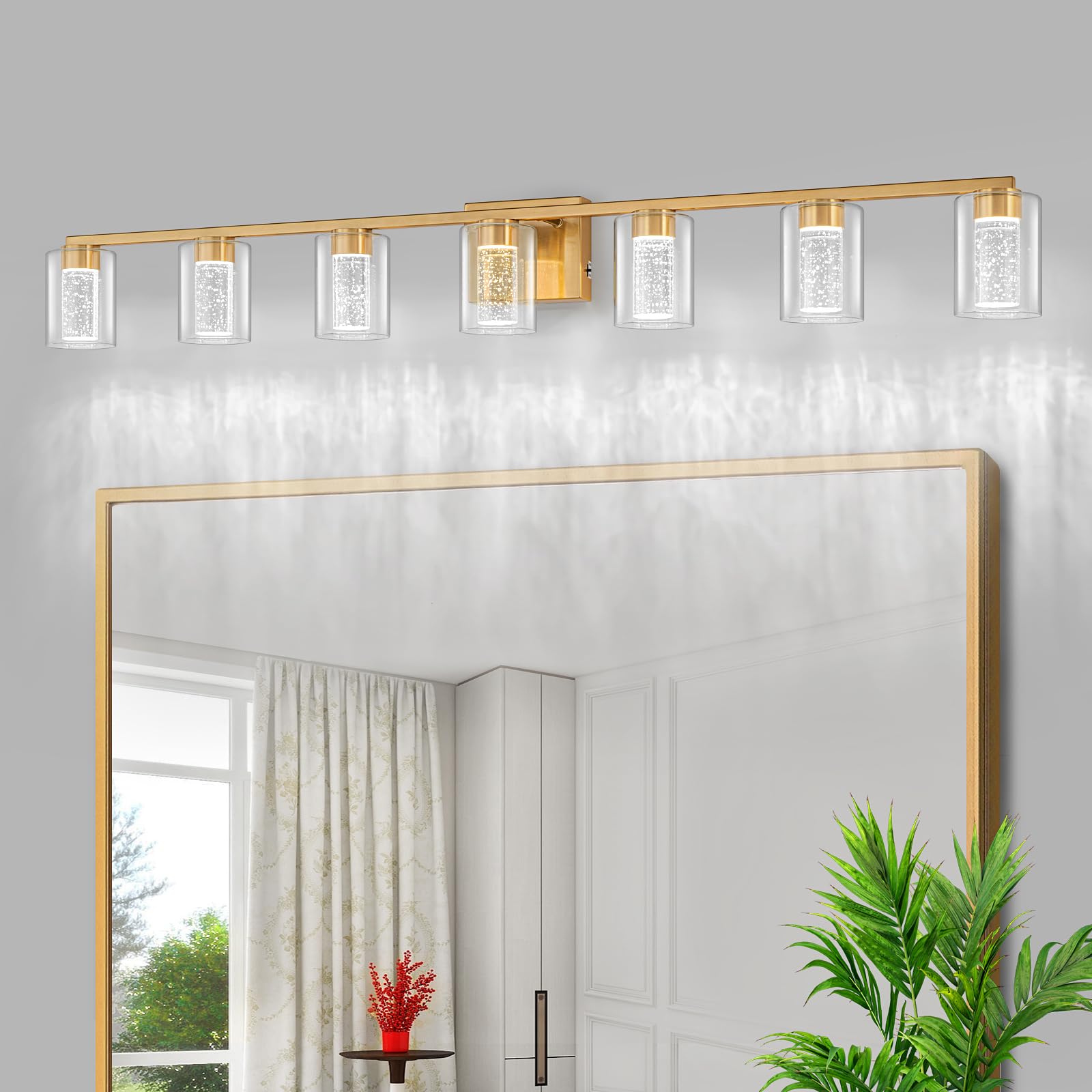 SineRise 7-Light Gold Vanity Light