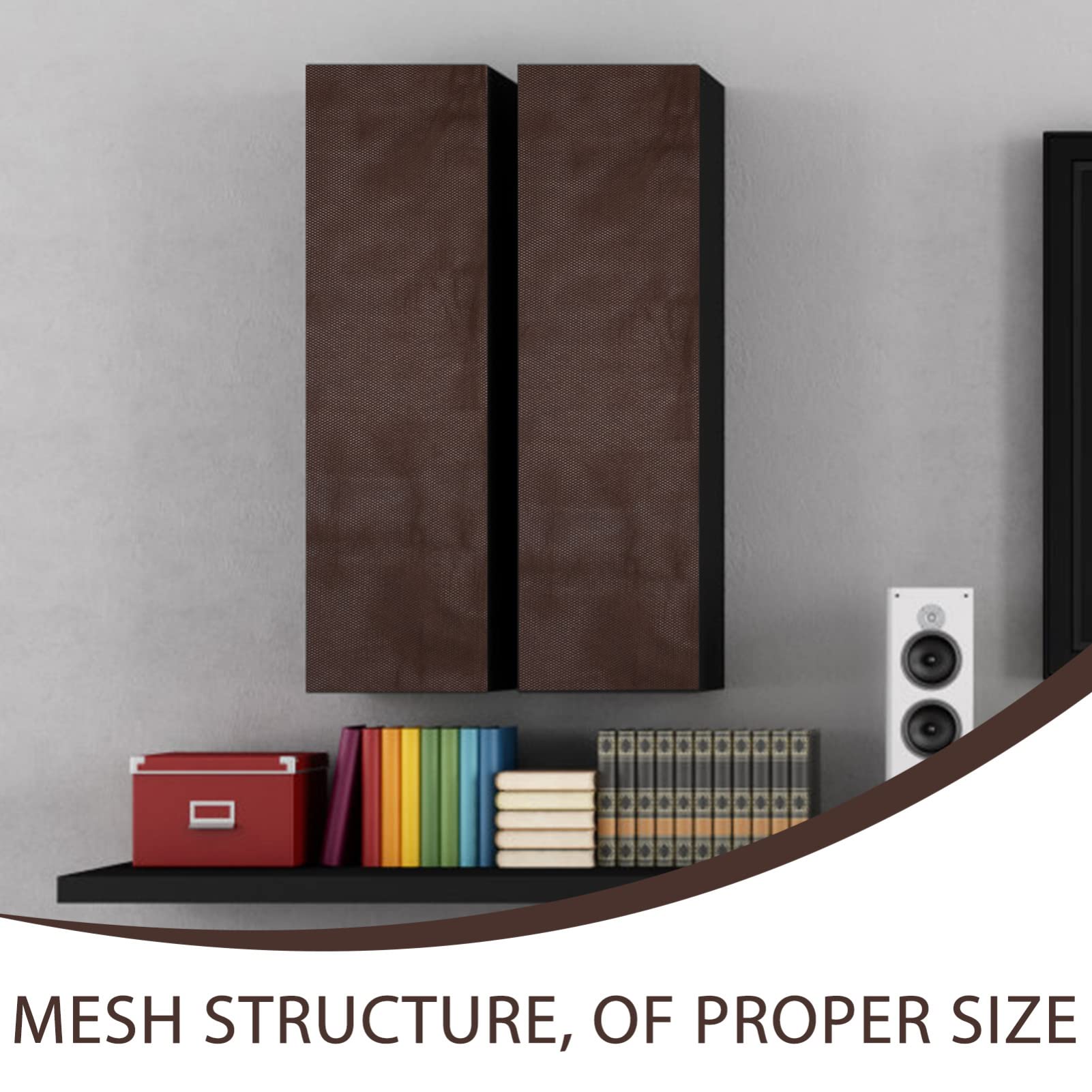 BRIGHTFUFU 2pcs Speaker Cloth Acoustic Speaker Fabric Mesh Fabric Replacement for Home Stereo