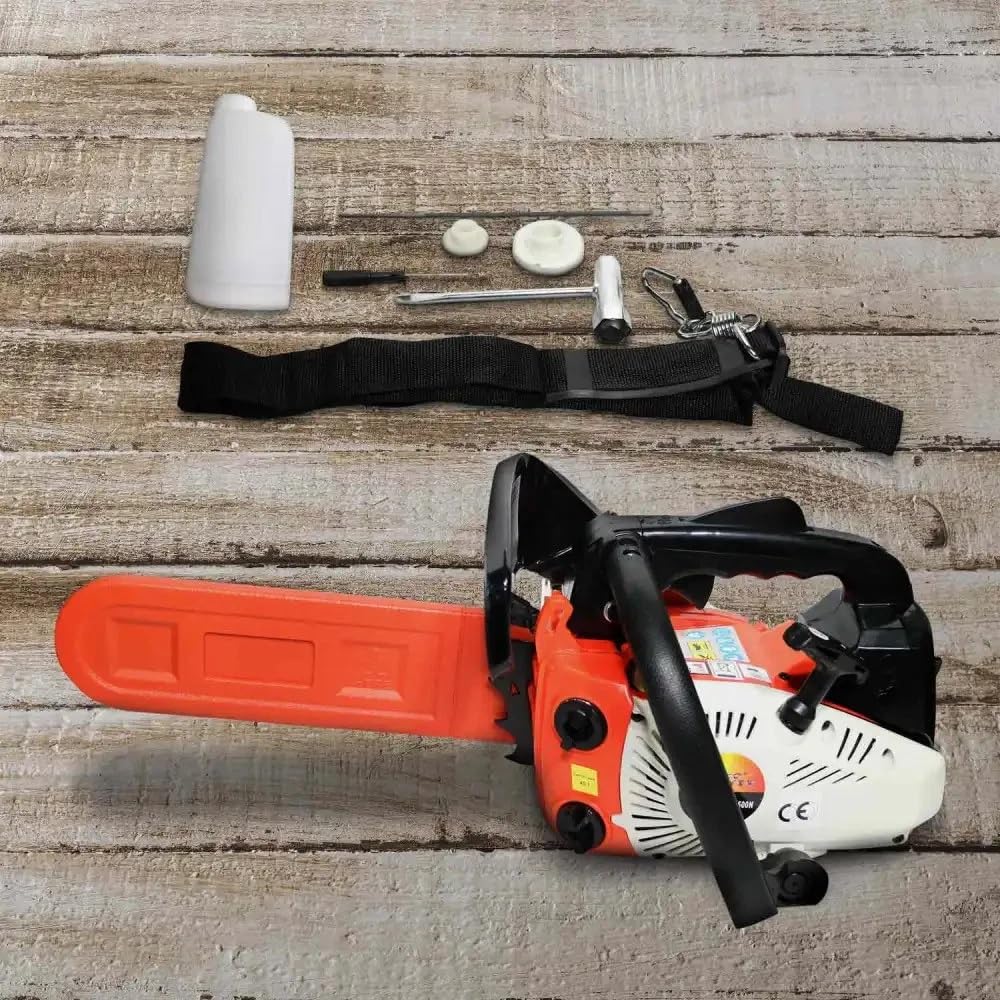 Motosega Da Potatura A Benzina Lama 25cm Potatore A Scoppio 2 Tempi Professionale Compatta Per Potatura Rami Alberi Giardinaggio Con Accessori Inclusi