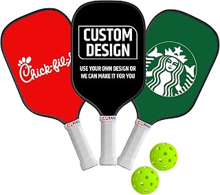 Custom Pickleball Paddle with Personalized Double-Sided Photo, Logo & Text | Made in USA | USAPA Approved T700 Carbon Fiber & Fiberglass Lightweight Paddle | Cu