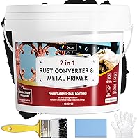 Vista 11 de DWIL Convertidor de óxido para metal, pintura convertidora de óxido 2 en 1 e imprimación, convierte el óxido en revestimiento protector de larga