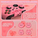PlayVital Gothic Imp Series Mignon Silicone Skin pour Xbox Series X & S Contrôleur, Housse Silicone anti-dérapante, Hoque Silicone Protective pour contrôleur Xbox Core avec poignées de pouce, Peach Pink