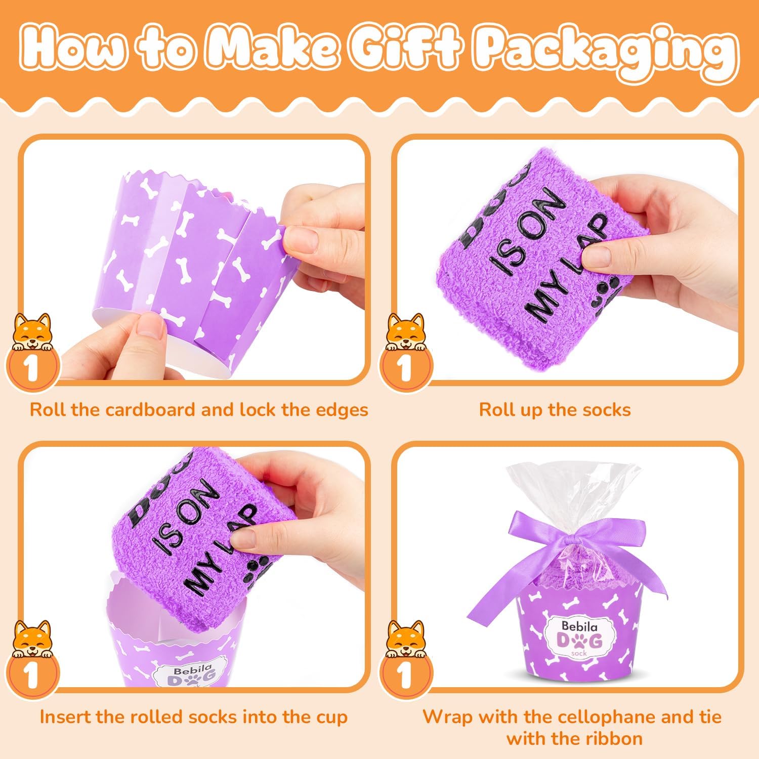 Bebila Valentines Day Gifts for Women Men Funny Dog Socks For Men Adult Birthday Mothers Day Gifts for Mom Dad Dog Lovers - Image 5