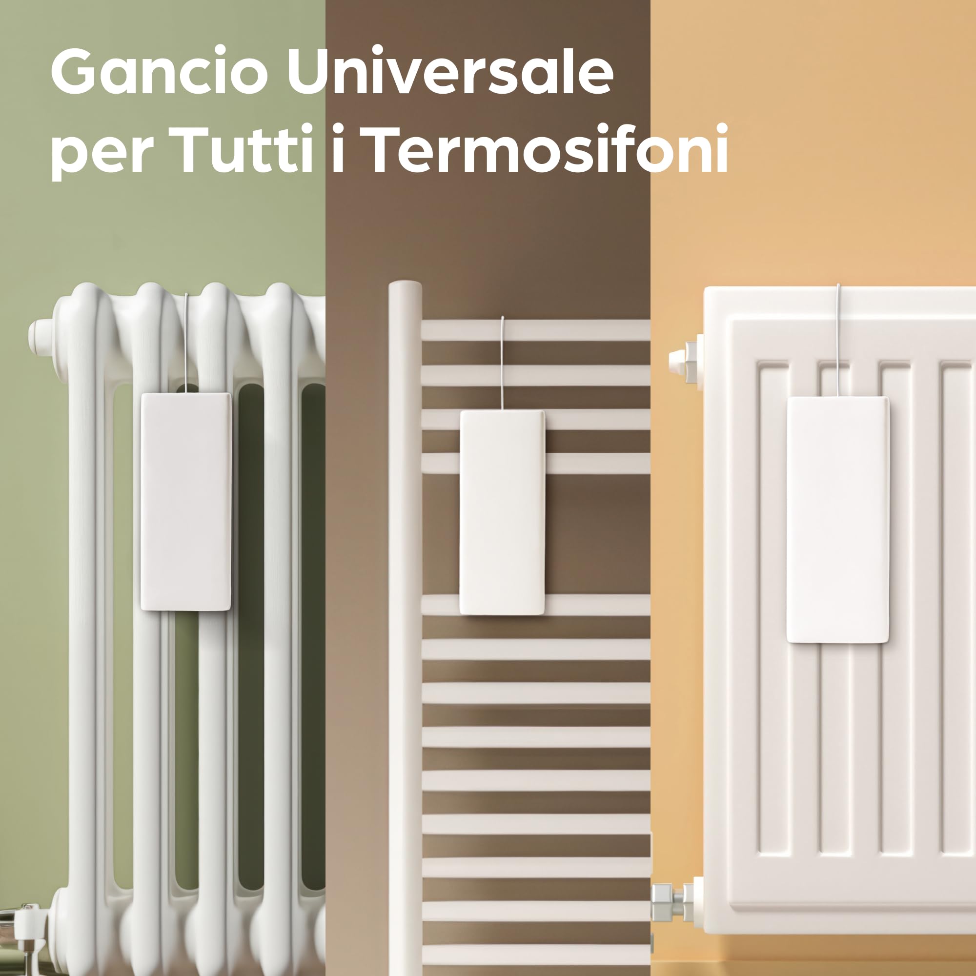 Praknu Umidificatore Termosifoni in Ceramica - Set di 4 Contenitore Acqua per Termosifoni con Gancio Flessibile - Controllo Dell'Umidità - Risparmio Energetico - Rilascio Efficiente Dell'Umidità