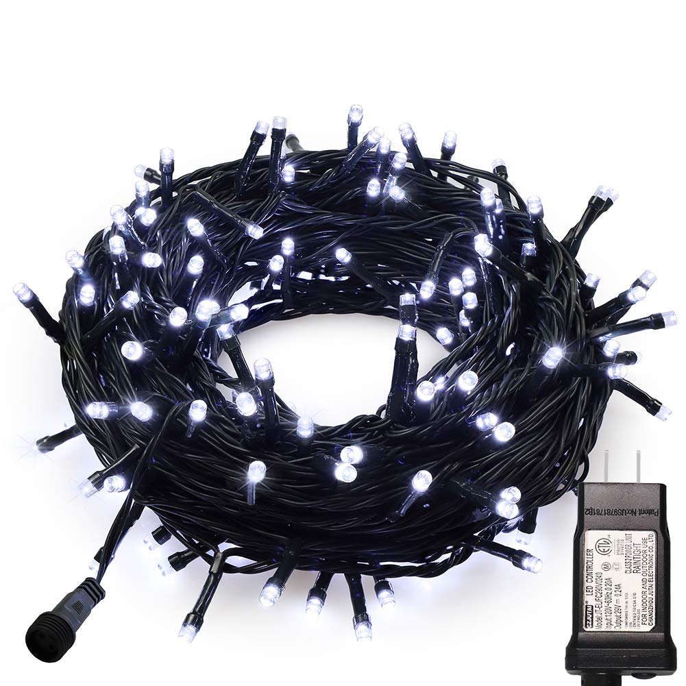 Hopolon String Lights, 33FT 100 LEDs, Green Wire, Waterproof, 8 Modes, 30V UL