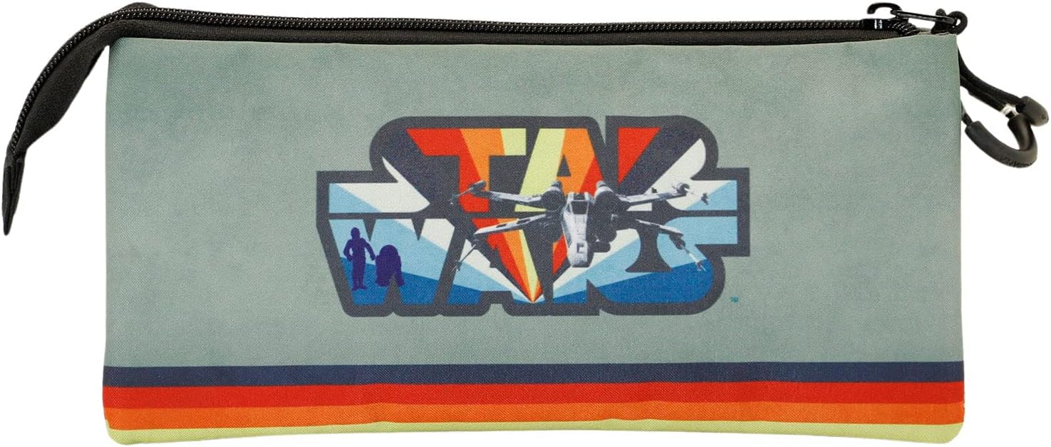 Star Wars Vintage Triple Fan Pencil Case, Army Green, Military Green, Taille unique, Vintage Triple Fan Pencil Case