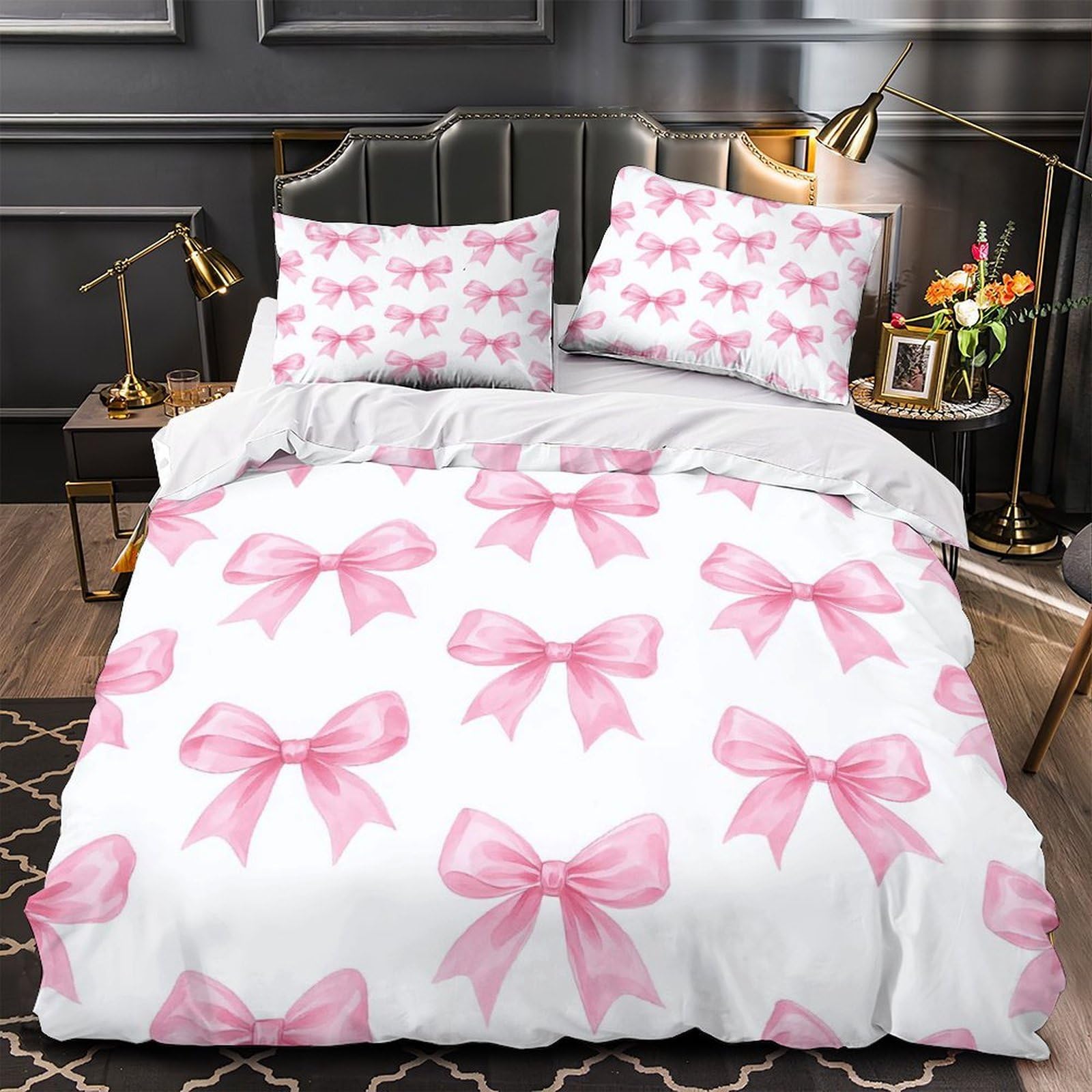 Housse de couette rose 140x200 pour chambre de fille cocooning