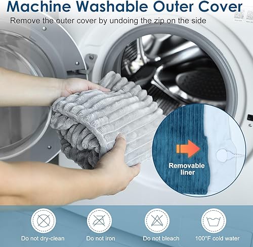 Miniatura 6 de Dowin Almohadilla térmica de masaje para cuello y hombros, almohadillas térmicas portátiles para aliviar el dolor de espalda, apagado automático, 2