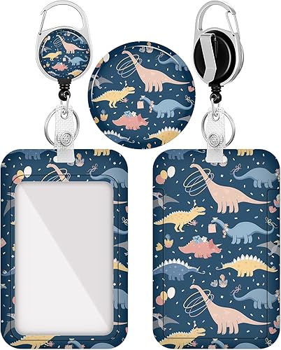 Portatarjetas con carrete retráctil, funda protectora de tarjeta, identificación con nombre, clip de insignia de trabajo para trabajo, oficina,