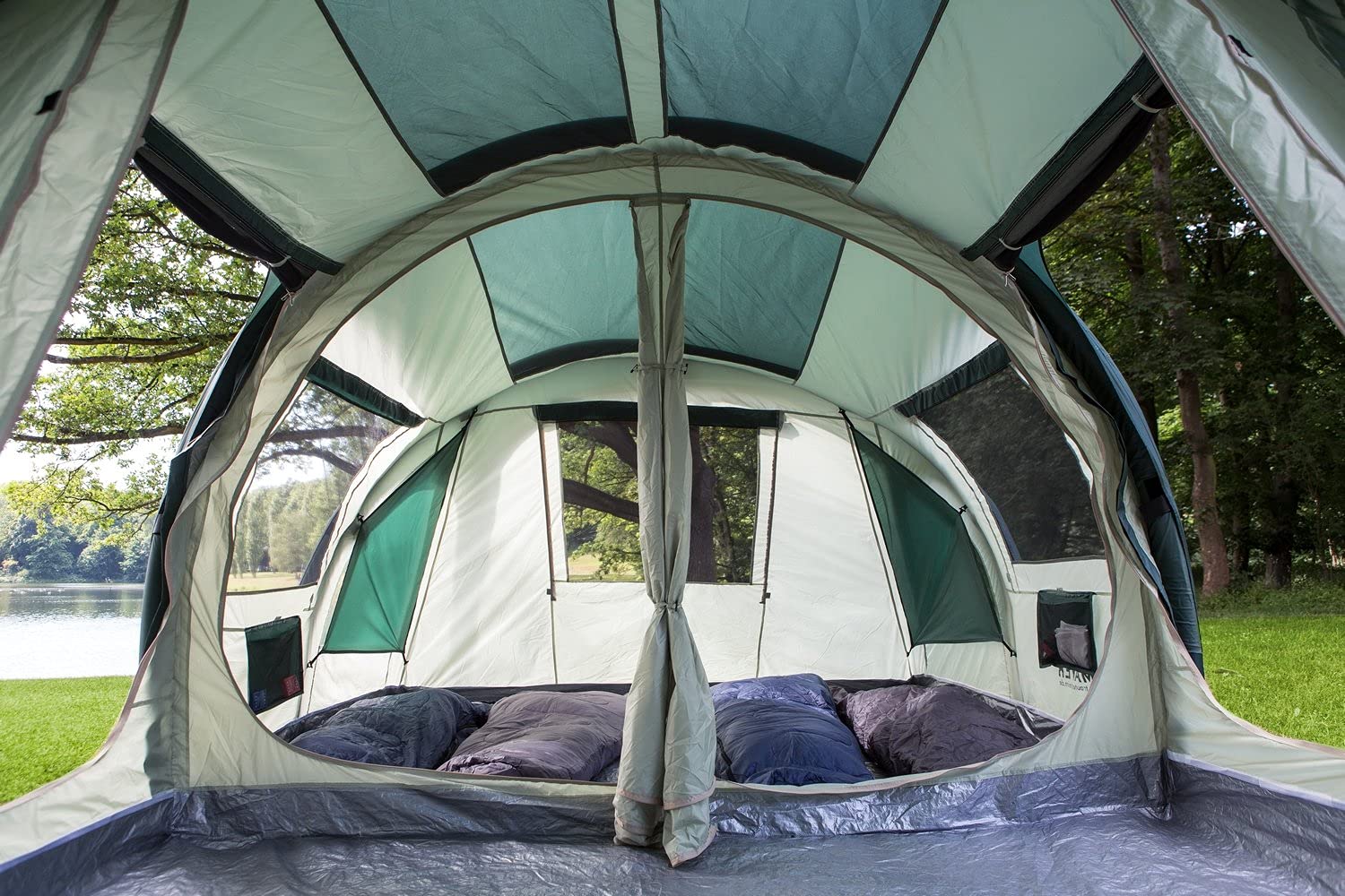 NEUMAYER Model Discovery II - Inflatable Family Tent - Light-Flooded 2-4 Person Tunnel Tent - 4.8 m x 2.8 m - 13.44 m² Groundsheet - Vestibule 1.95 m Standing Height