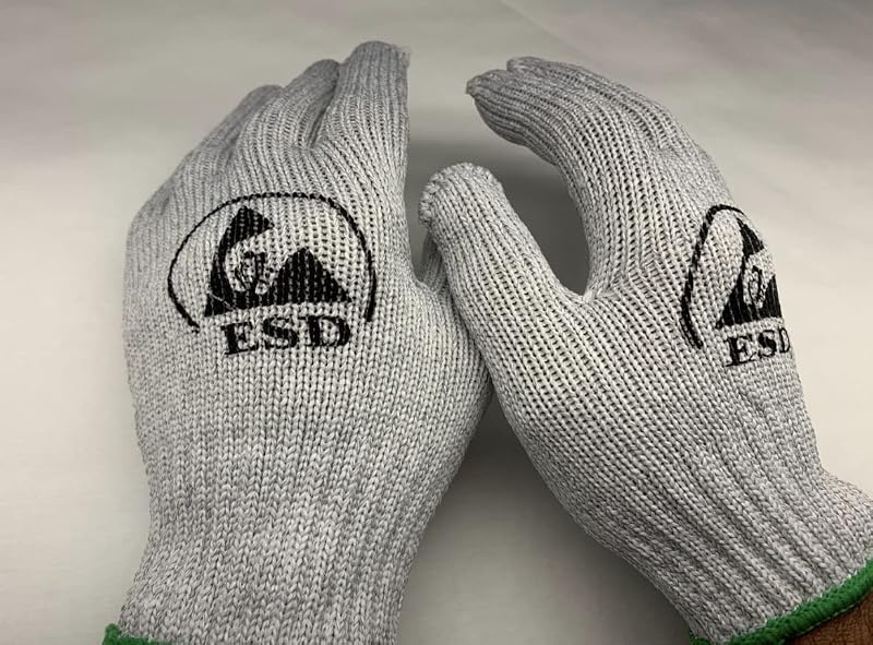 Guantes ESD - Resistentes al calor - Guantes antiestáticos (10 pares, medianos)