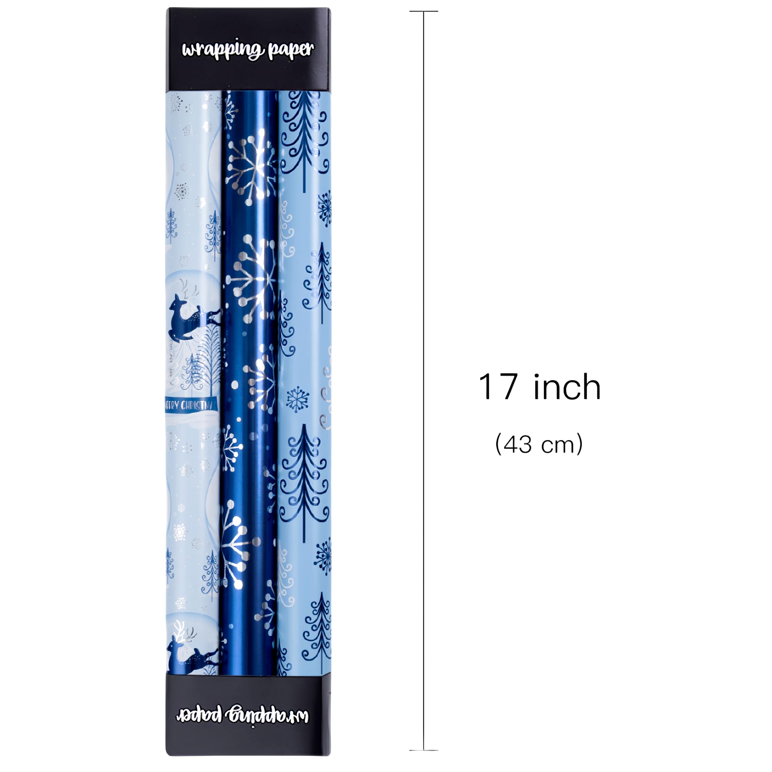 Holijolly Papel De Navidad Kraft - Mini Rollo - Copo De Nieve