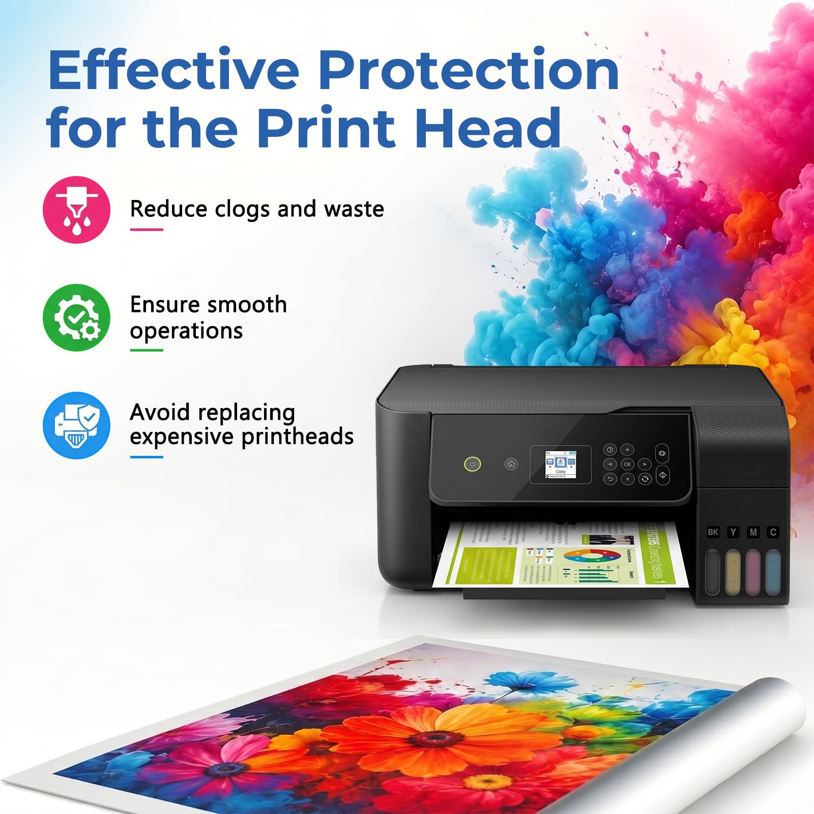 UV Tinte Reinigungslösung für UV Drucker Druckkopf Reiniger kompatibel mit Epson XP600, TX800, DX4, DX5, DX6, DX7, i3200, i1600