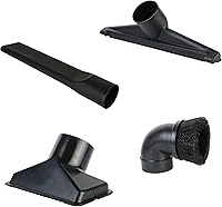 Vista 6 de 2 1/2 Accesorios que se ajustan a los accesorios de aspiradora de taller 2.5 Varitas de extensión de aspiradora húmeda y seca, cepillo de piso