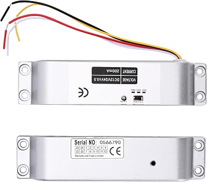Electric Drop Bolt Lock, Fail-Safe with Time Delay, 12V DC Electronic Lock for Access Control System, Security Door & Gate