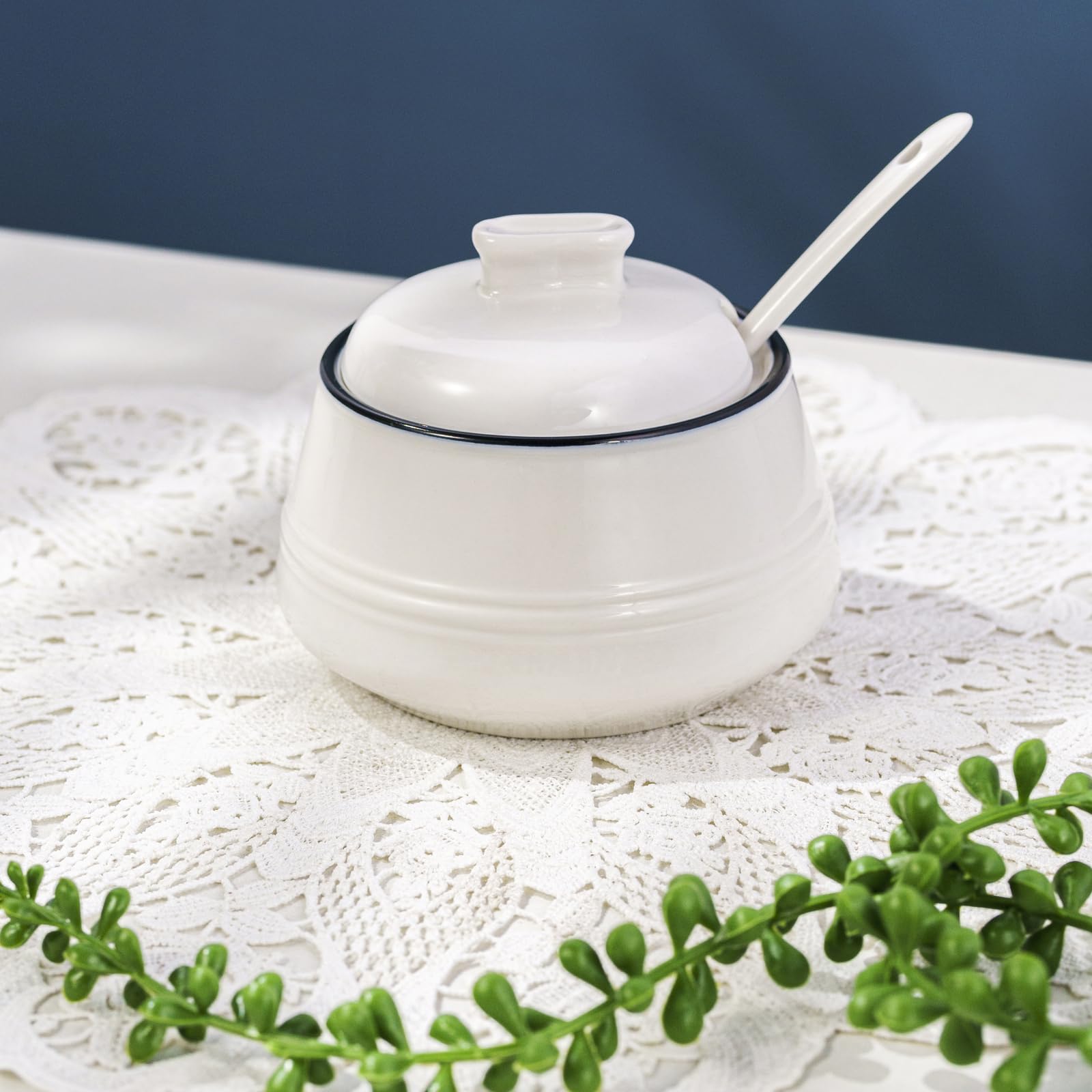 Juego de café 3 en 1 de porcelana para leche y azúcar, de cerámica de diseño elegante, para uso diario, incluye jarra de nata y azucarero, apto para microondas y lavavajillas