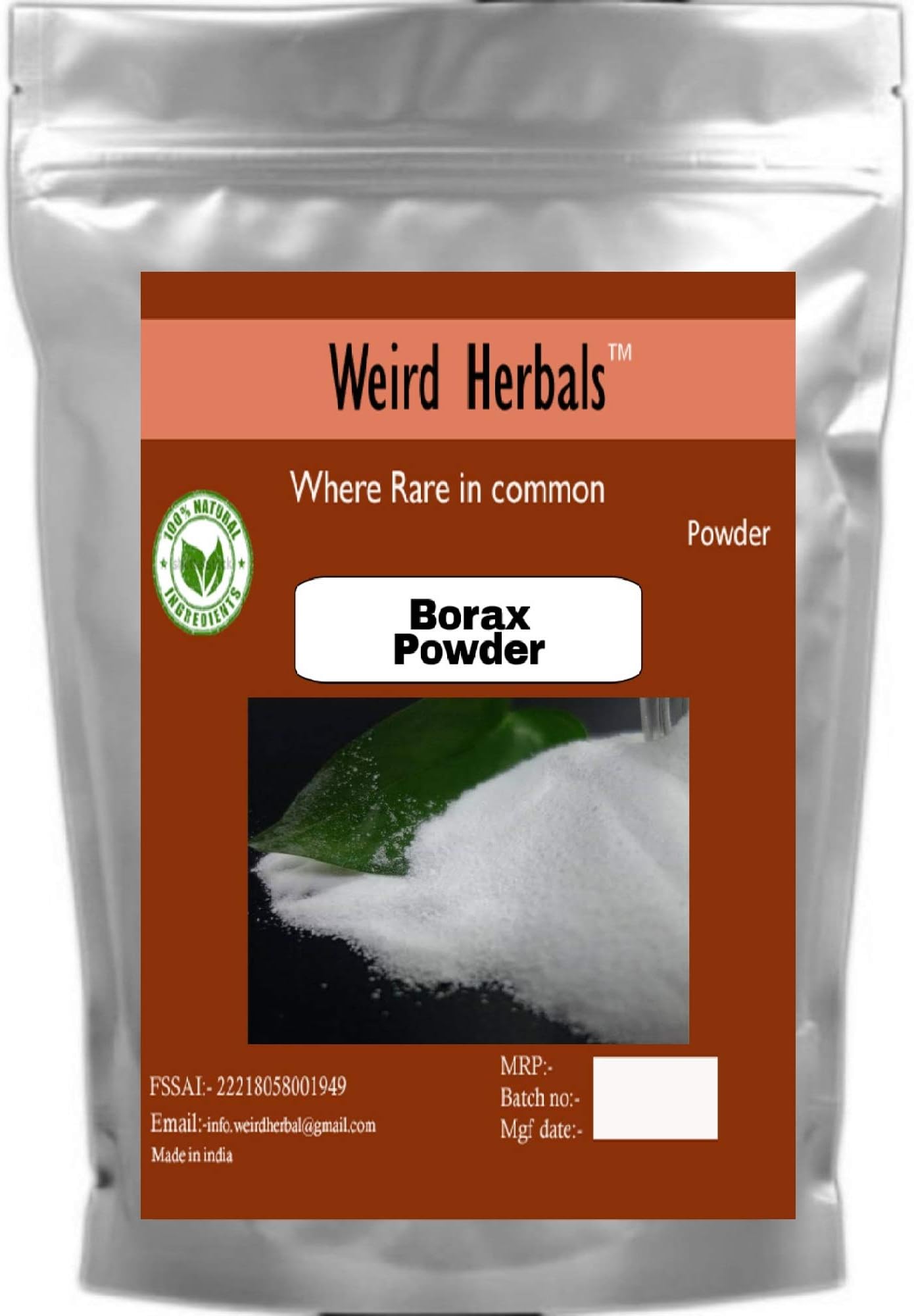 Borax powder for Cleaning "Suhaga" Pure and Safe 400GM