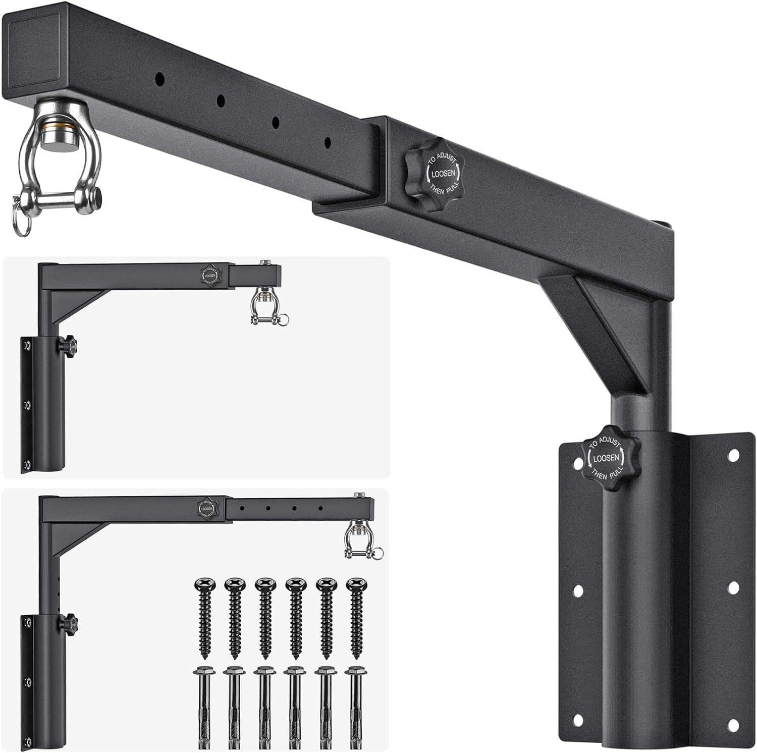 BeneLabel Wall Mount Heavy Bag Hanger, Heavy Duty Punching Bag Stand, Boxing Bag Bracket for Home Gym Indoor Outdoor, 800 LB Capacity