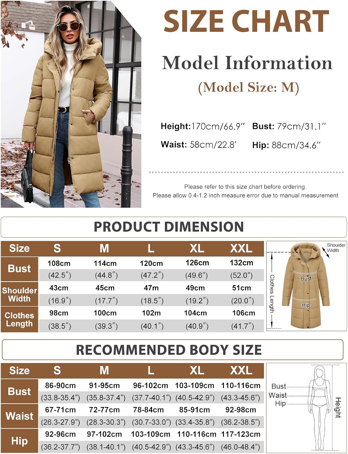 Jyanl Womens Winter Long Puffer Coat Thicken Ladies Quilted Jacket Puffy Padded Zip Hood Parka Side Zipper Trendy 2026 - Image 5