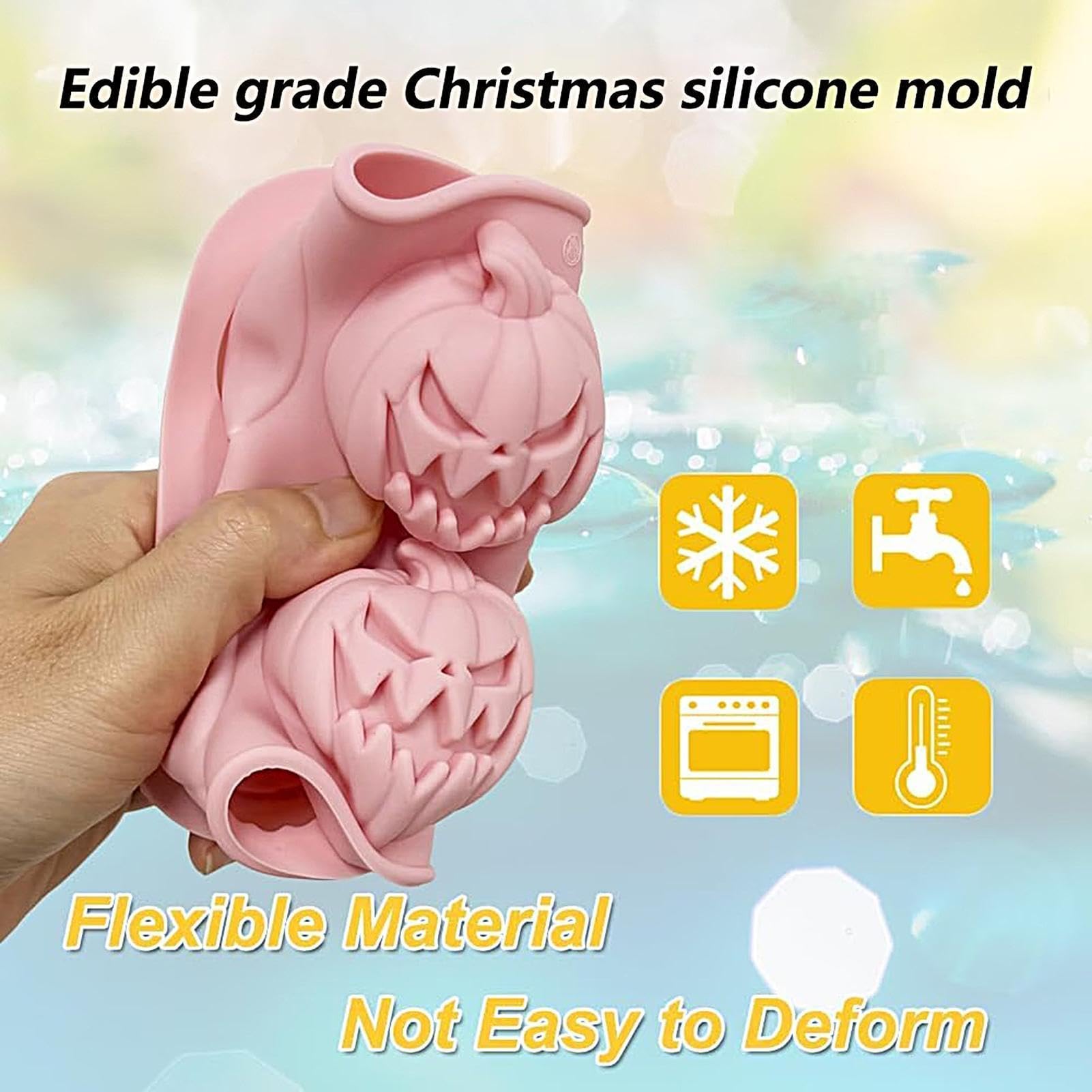 Stampo in Silicone Halloween 6 Cavità Riutilizzabile Flessibile