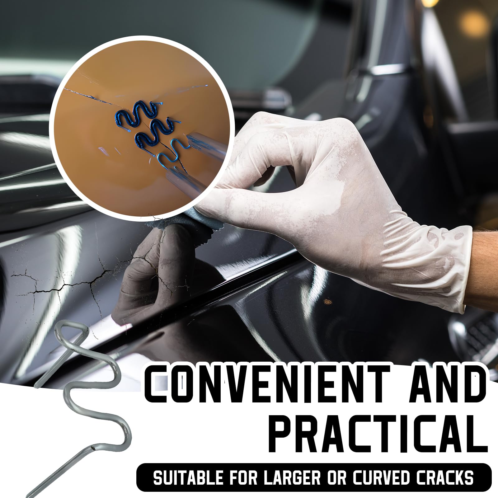 1000 Graffette Per Saldatura Plastica - In Acciaio, Per Riparazione Paraurti Auto, Con Pistola Termica