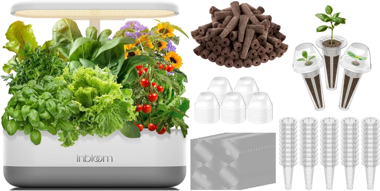 inbloom 12 Pods Hydroponics Growing System + 200pcs Hydroponic Pods Kit