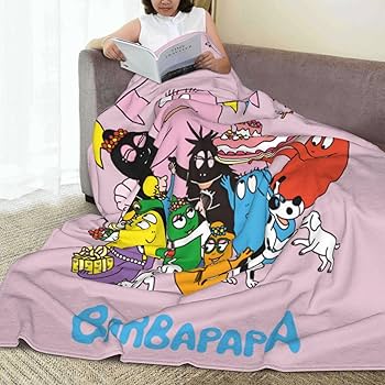 Amazon｜バーバパパ ブランケット 毛布 おしゃれ ひざ掛け 掛け毛布