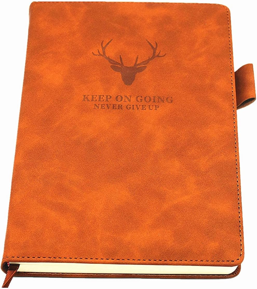 Excefore A5 Notebook Journal Hardcover Executive Diary with Premium Thick Paper, College Lined Journal, 8.3"Ã—5.7", 360 Page, Perfect for Office Home School Business Writing Note Taking (Orange)