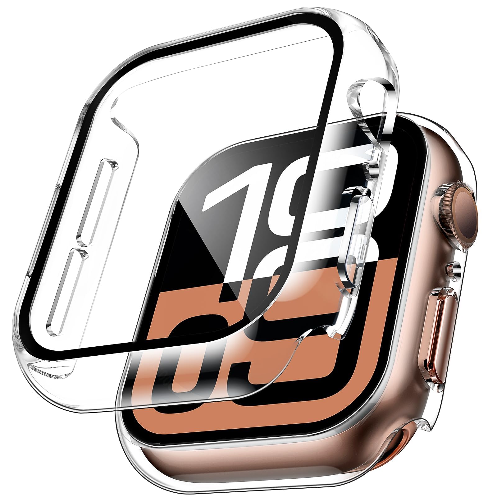 VEMIGON Hard PC Case Compatible with Apple Watch Series 10 42mm with Tempered Glass Screen Protector, Full Coverage, Touch Sensitive, Ultra-Thin HD Bumper Protective Cover (iWatch S10 42mm Clear)-image-44